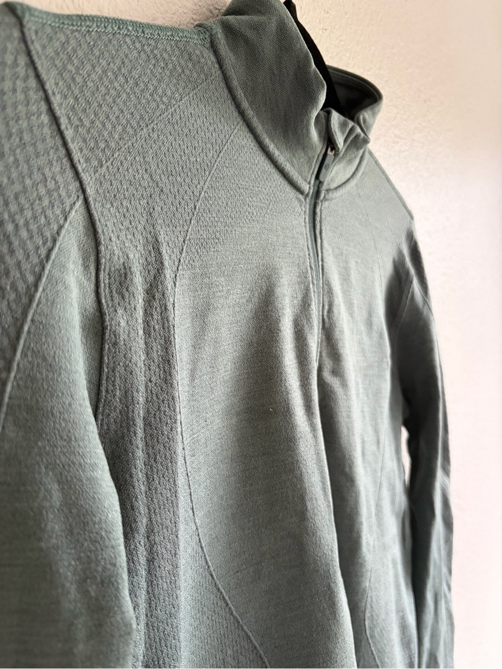 lululemon athletica Half-Zip Mock Neck Pullover in Sage - Picture 6 of 9